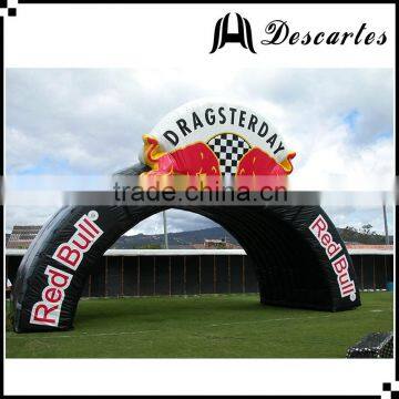 Top sale custom inflatable entrance arch, inflatable red bull arch gate for events