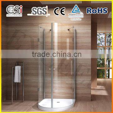 3 Sided Round Frameless Shower Enclosure