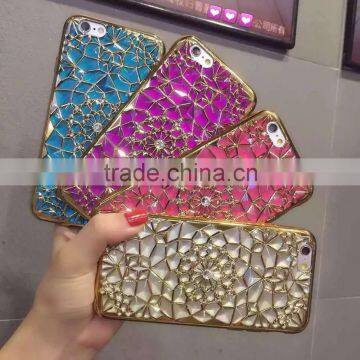 Palace flower electroplate phone case, crashproof phone case