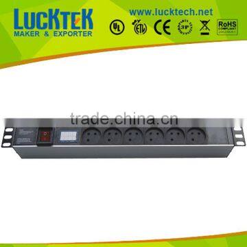 19" Israel 6 way pdu socket with Voltage & Current indicator