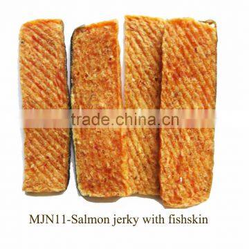 MJN11-Salmon jerky with fishskin myjian o'dog dry dog healthy food and pets treats