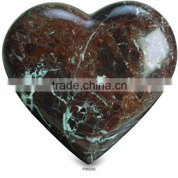 RED ZEBRA MARBLE STONE HEART