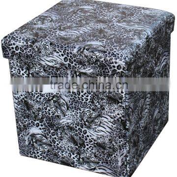 Home furniture!Tiger printing folding storage ottoman