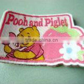 Decorative cartoon woven label