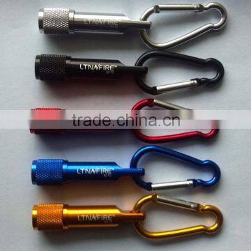 mini led flashlight torch with carabiner