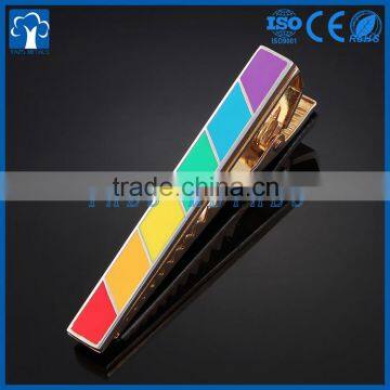 custom metal factory high quality colorful enamel tie clip