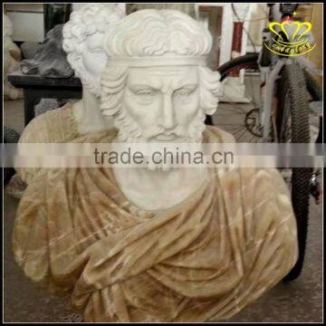 White Marble Stone Bust Marble Statue of Western Woman Portrait photo-4