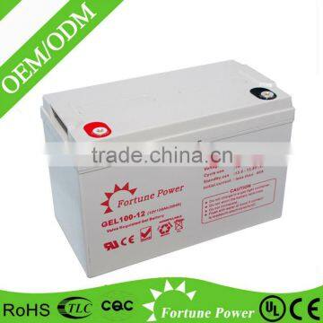 Hot Selling Vrla 12v 100ah Battery mf Superior for Solar