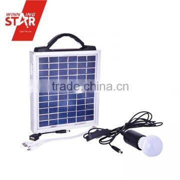 2000mah 4W/11.1V Polycrystal Solar Panel 215*190*30mm with 1 3W LED Bulb and Charger 3 in 1