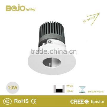 Round adjustable led lamps 10w cob led downlight with round hole