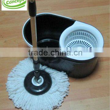 PP/stainless steel basket microfiber spin mop