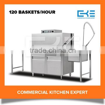 2016 Hood Type 120 Baskets each Hour widely used Commercial Dishwasher