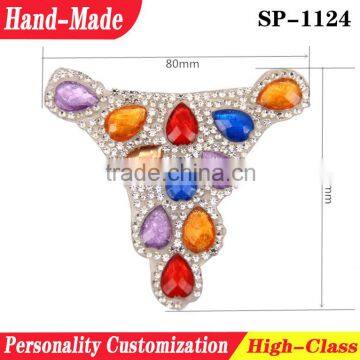 Decorative hot melt diamond decorative sandals patches for lady