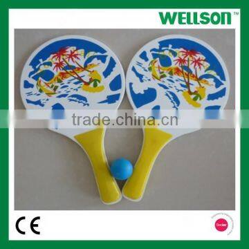 Customized printed wooden beach rackets