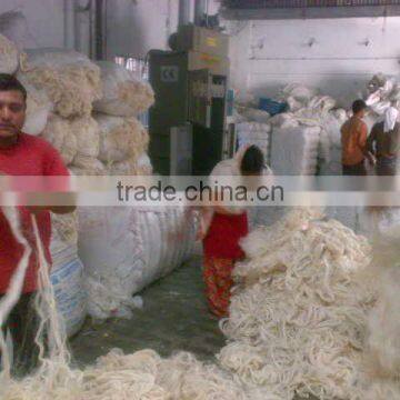 Poly-cotton yarn waste