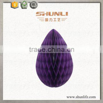 2016 Colorful Hanging Paper Egg Honeycomb for Easter Decorations