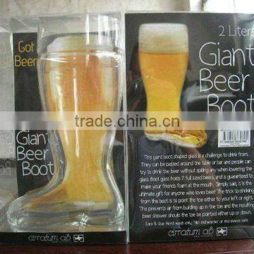 Boot shaped beer glass