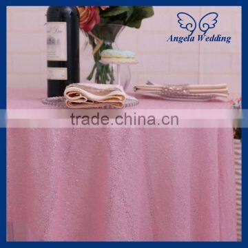 SQ025L fancy new 2016 new wedding pink sequin table cloth