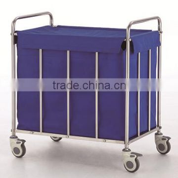 stainless steel waste bin trolley with oxford cloth bag