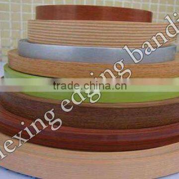 pvc woodgrain color edging with embossment