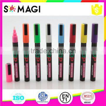 8 Pack Fluorescent Colors Anti-wipe Graffiti Marker With Reversible 6mm Tip for Glass, Window & LED Art Menu Writing Board photo-2