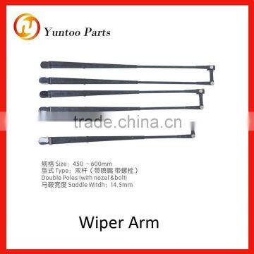 Wiper arm 450-600mm double poles with nozel and bolts