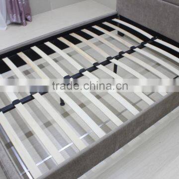 Concise Style Pulled Line Feature Fabric Double Bed photo-3
