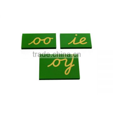 Montessori lower case cursive sandpaper double letters only