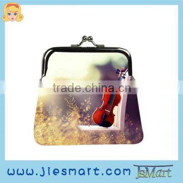 Sublimation printing art desigh metal coin purse