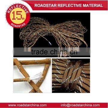 Colorful reflective polyester rope