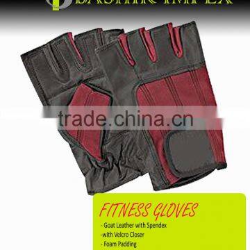 GENIUN LEATHER BODYBUILDING FITNESS GLOVES, WORKOUT GLOVES, LEATHER GLOVES