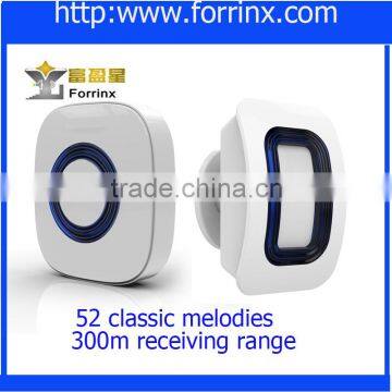 Forrinx Direct Supply PIR Sensor Wireless Doorbell Intelligent Wireless Doorbell Stylish Design for Home Office