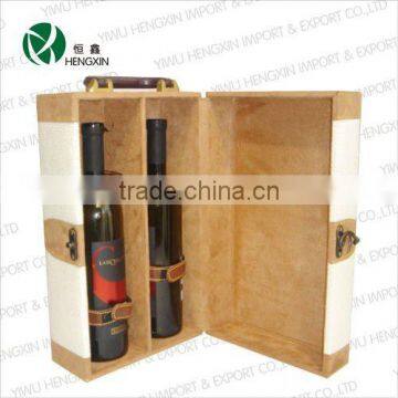 PU leather 1 bottle wine set case packaging box of wine bottle display case