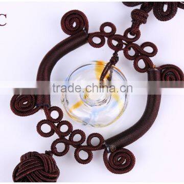 Empty Glass Air Freshener Hanging Car Perfume Diffuser Bottle photo-2