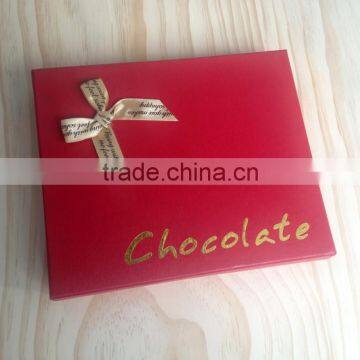 Chinese elements chocolate box with ribbon for wedding invitation