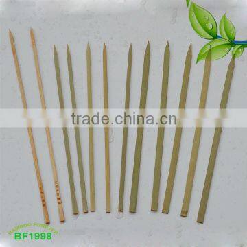 Natural flat bamboo skewers