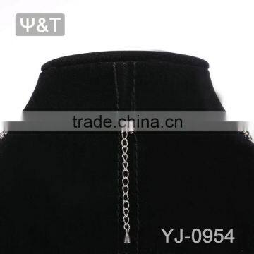 Fashion Double Layer Teardrop Essential Oil Wholesale Druzy Bar Necklace photo-3