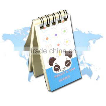 OEM plastic cover memo pad spiral notebook / mini spiral memo note