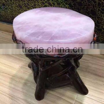 Beautiful Natural Rose Quartz Crystal Chair for Sale