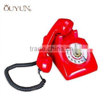 Rotary dial keys Retro Red house Telephone