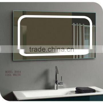 HZ manufacture supply Europe quality CE R0HS standard touch switch led wall mirror for bathroom with defoger