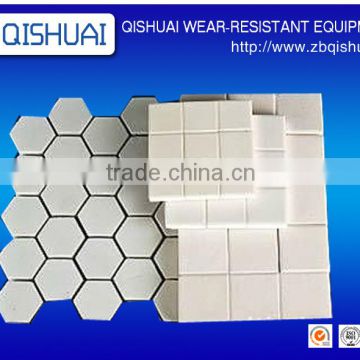 Excellent wear resistance alumina ceramic tiles hex mat