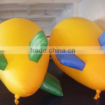 Yellow inflatbale helium balloon/inflatable blimp for sale