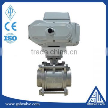 3 inch threaded 3 pc electric ball valve