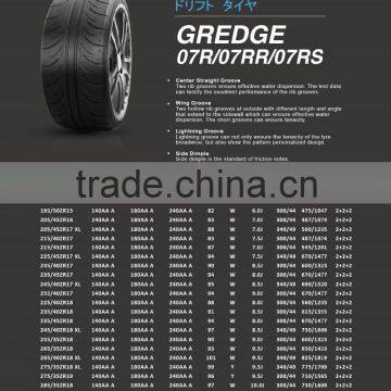 255/35R18 racing car tires drifing tiresZESTINO Japanese design R15R16R17R18