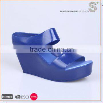 2016 new design high heel wedges lady sandals