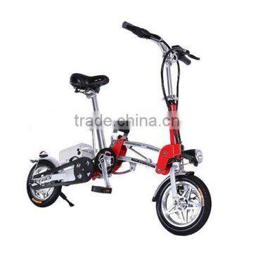 Light weight backpack 36V 240W Foldable ebike Powerful electric Bicycles with UL battery 12" green city electric bike