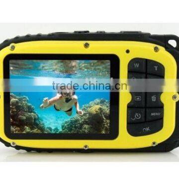 Waterproof 12 MP 2.7 inch LCD screen shockproof anti-shake digitai camera