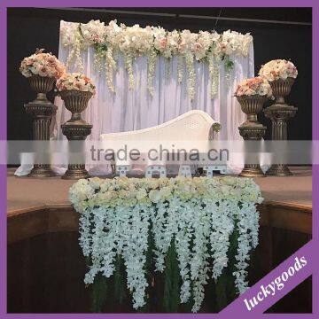 wedding church background haning flower stage backdrop hanging flower wholesale