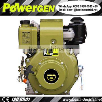 Hot Sale!!! POWERGEN 178F Air Cooled Single Cylinder Italy Type Diesel Engine 6HP